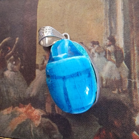 Artisan Egyptian Beetle Pendant - Picture 1 of 6